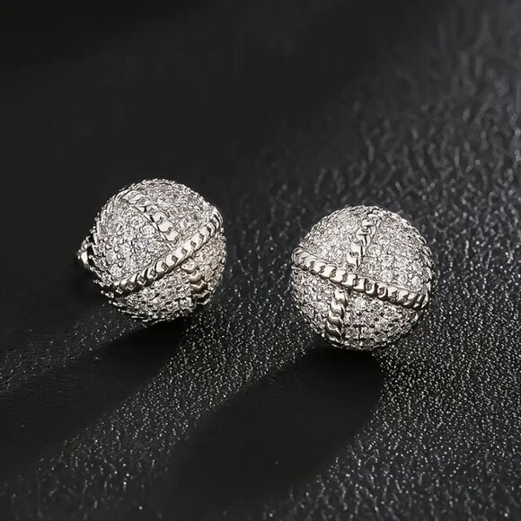 Solid 925 Sterling Silver Mens 2ct Diamond Screw On Stud Earrings NEW 2 ct Studs - Picture 1 of 5